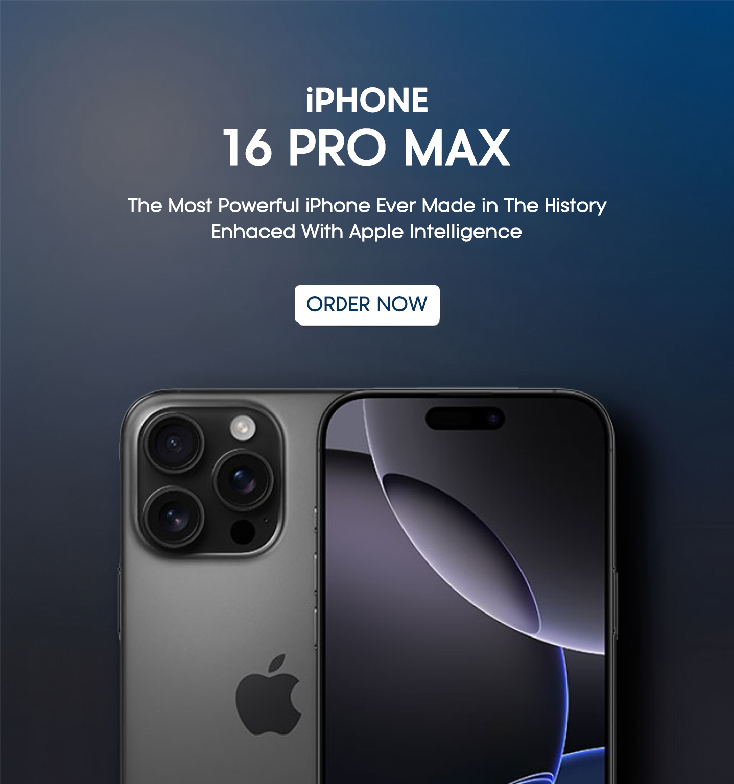 iphone 16 pro max black banner
